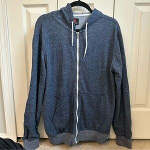 Quiksilver Men's Blue Hooded Zip Up